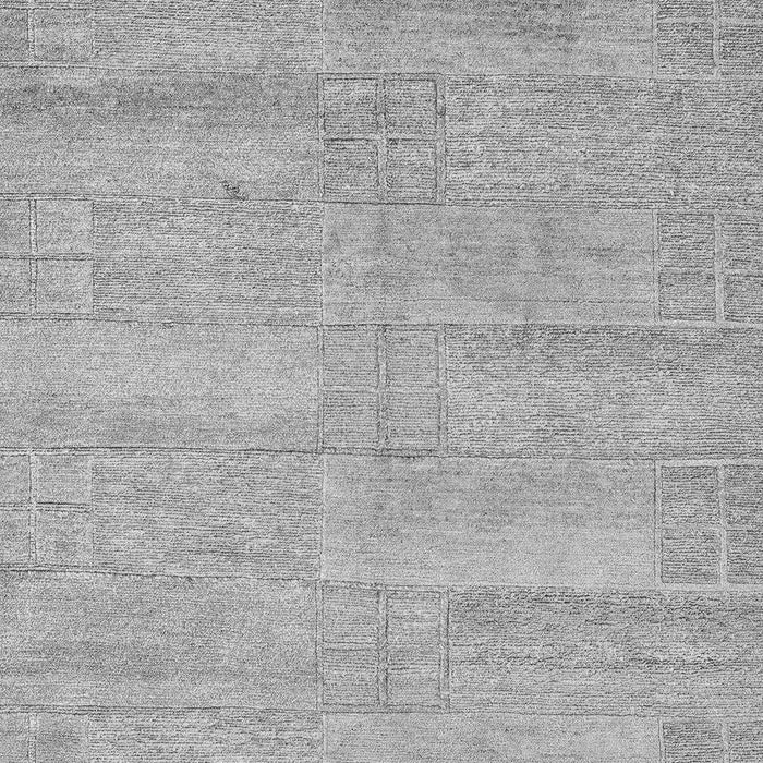 Machine Washable Solid Gray Modern Rug, wshabs4122gry