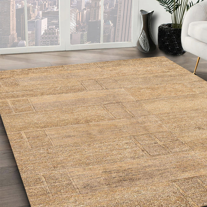 Machine Washable Abstract Bronze Brown Rug in a Family Room, wshabs4122
