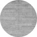 Round Solid Gray Modern Rug, abs4122gry