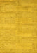 Machine Washable Solid Yellow Modern Rug, wshabs4122yw