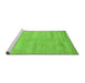 Sideview of Machine Washable Solid Green Modern Area Rugs, wshabs4122grn