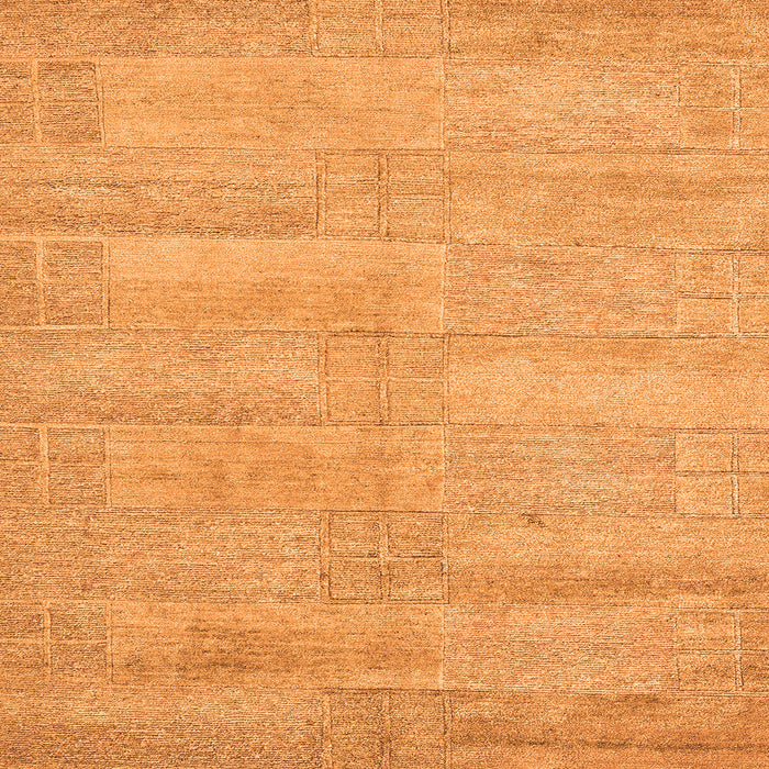 Square Solid Orange Modern Rug, abs4122org