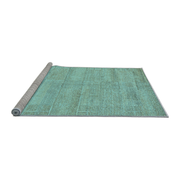 Sideview of Machine Washable Solid Light Blue Modern Rug, wshabs4122lblu