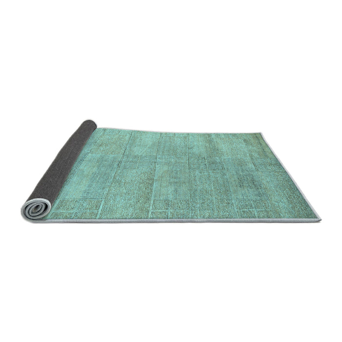 Sideview of Solid Light Blue Modern Rug, abs4122lblu