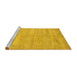 Sideview of Machine Washable Solid Yellow Modern Rug, wshabs4122yw