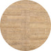 Round Abstract Bronze Brown Solid Rug, abs4122