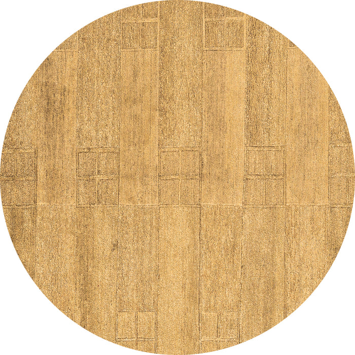 Round Solid Brown Modern Rug, abs4122brn