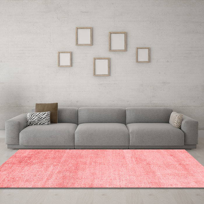 Modern Red Washable Rugs