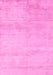 Machine Washable Solid Pink Modern Rug, wshabs4123pnk