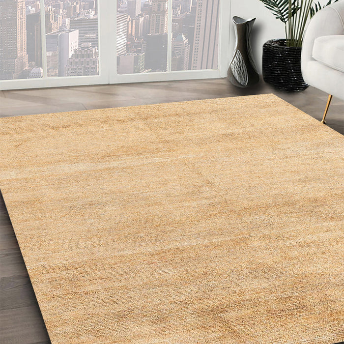 Abstract Orange Solid Rug in Family Room, abs4123