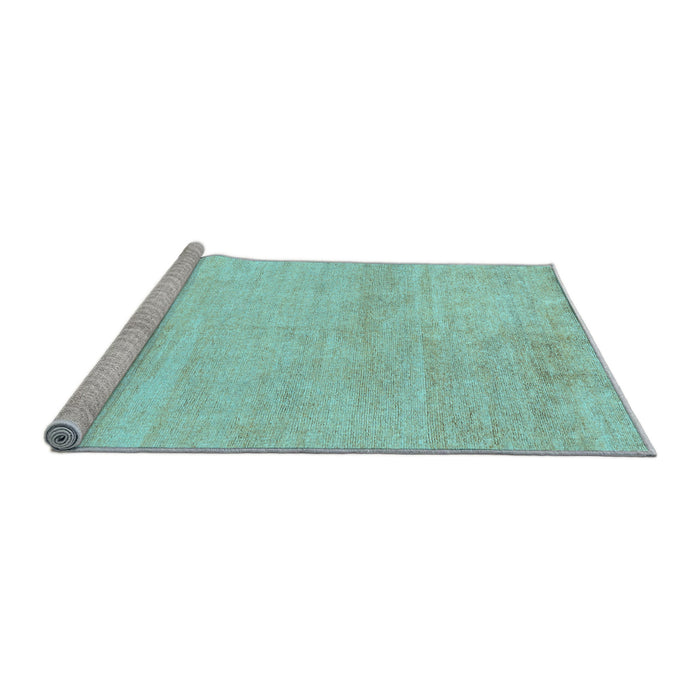 Sideview of Machine Washable Solid Light Blue Modern Rug, wshabs4123lblu