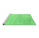 Sideview of Machine Washable Solid Emerald Green Modern Area Rugs, wshabs4123emgrn