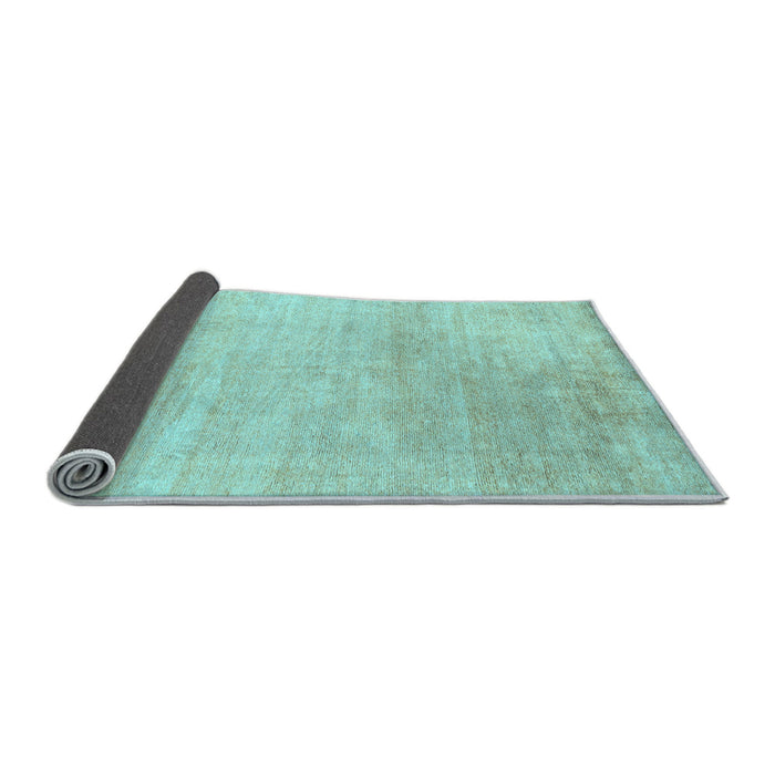Sideview of Solid Light Blue Modern Rug, abs4123lblu