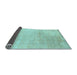 Sideview of Solid Light Blue Modern Rug, abs4123lblu