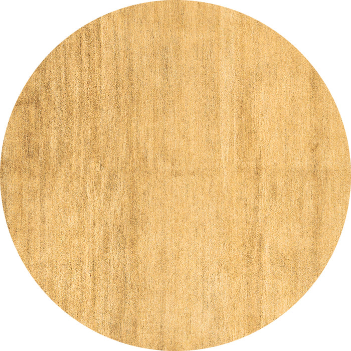Round Machine Washable Solid Brown Modern Rug, wshabs4123brn