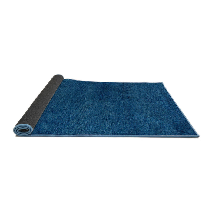 Sideview of Abstract Blue Modern Rug, abs4124