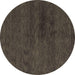 Round Abstract Brown Modern Rug, abs4124brn