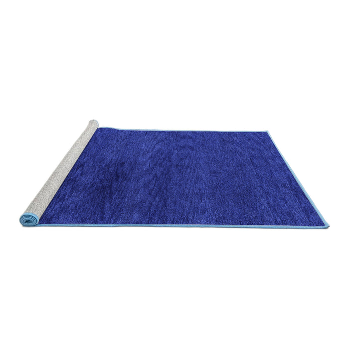 Sideview of Machine Washable Abstract Blue Modern Rug, wshabs4124blu