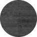 Round Machine Washable Abstract Gray Modern Rug, wshabs4124gry