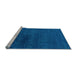 Sideview of Machine Washable Abstract Light Blue Modern Rug, wshabs4124lblu