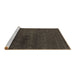 Sideview of Machine Washable Abstract Brown Modern Rug, wshabs4124brn