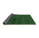 Sideview of Abstract Emerald Green Modern Rug, abs4124emgrn