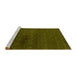 Sideview of Machine Washable Abstract Yellow Modern Rug, wshabs4124yw