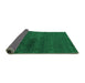 Sideview of Abstract Green Modern Rug, abs4124grn