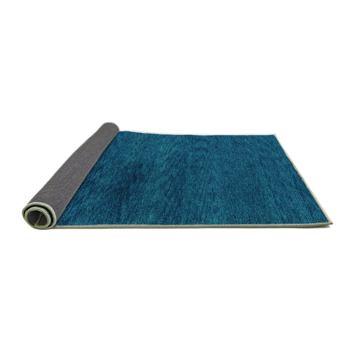 Sideview of Abstract Turquoise Modern Rug, abs4124turq