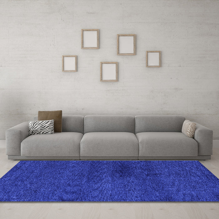 Machine Washable Abstract Blue Modern Rug in a Living Room, wshabs4124blu