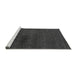 Sideview of Machine Washable Abstract Gray Modern Rug, wshabs4124gry