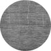 Round Abstract Gray Modern Rug, abs4125gry