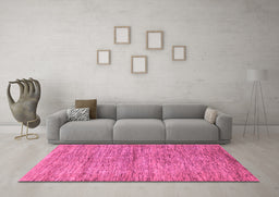 Machine Washable Abstract Purple Modern Area Rugs in a Living Room, wshabs4125pur