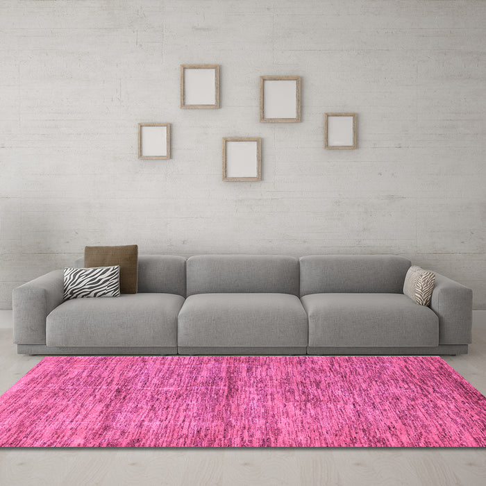 Machine Washable Abstract Purple Modern Area Rugs in a Living Room, wshabs4125pur