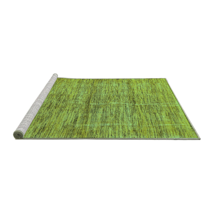 Sideview of Machine Washable Abstract Turquoise Modern Area Rugs, wshabs4125turq