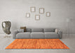 Machine Washable Abstract Orange Modern Area Rugs in a Living Room, wshabs4125org