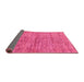 Sideview of Abstract Pink Modern Rug, abs4125pnk