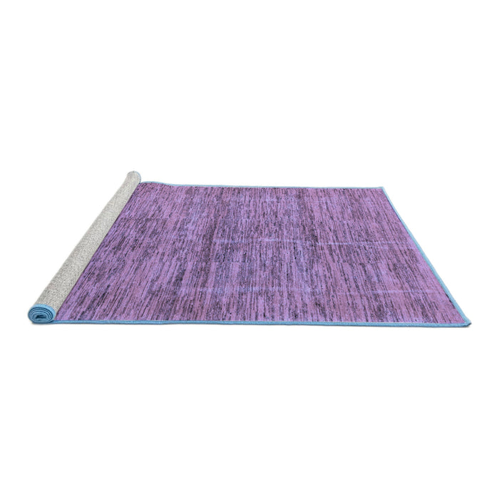 Sideview of Machine Washable Abstract Blue Modern Rug, wshabs4125blu