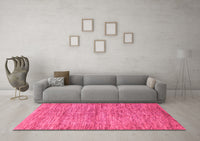 Machine Washable Abstract Pink Modern Rug, wshabs4125pnk