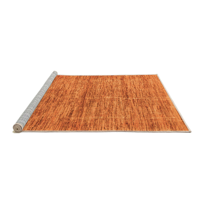 Sideview of Machine Washable Abstract Orange Modern Area Rugs, wshabs4125org