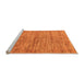 Sideview of Machine Washable Abstract Orange Modern Area Rugs, wshabs4125org