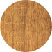 Round Abstract Brown Modern Rug, abs4125brn