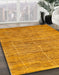 Machine Washable Abstract Orange Rug in a Family Room, wshabs4125