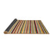 Sideview of Abstract Brownish Green Modern Rug, abs4126