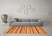 Machine Washable Abstract Orange Modern Area Rugs in a Living Room, wshabs4126org