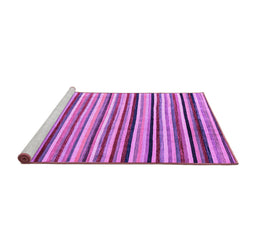 Sideview of Machine Washable Abstract Purple Modern Area Rugs, wshabs4126pur