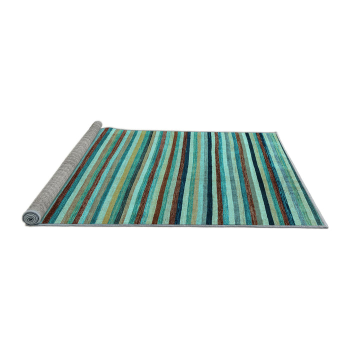 Sideview of Machine Washable Abstract Light Blue Modern Rug, wshabs4126lblu