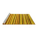 Sideview of Machine Washable Abstract Yellow Modern Rug, wshabs4126yw