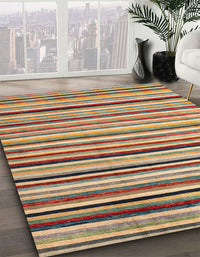 Abstract Brownish Green Modern Rug, abs4126