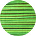 Round Machine Washable Abstract Green Modern Area Rugs, wshabs4126grn